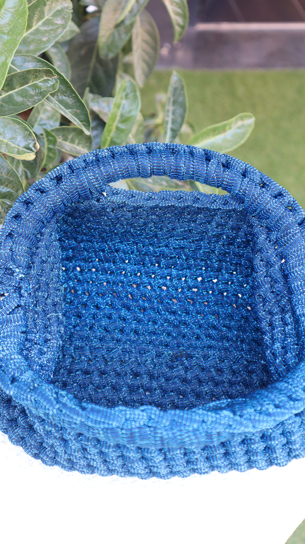 Pochettino blu lurex