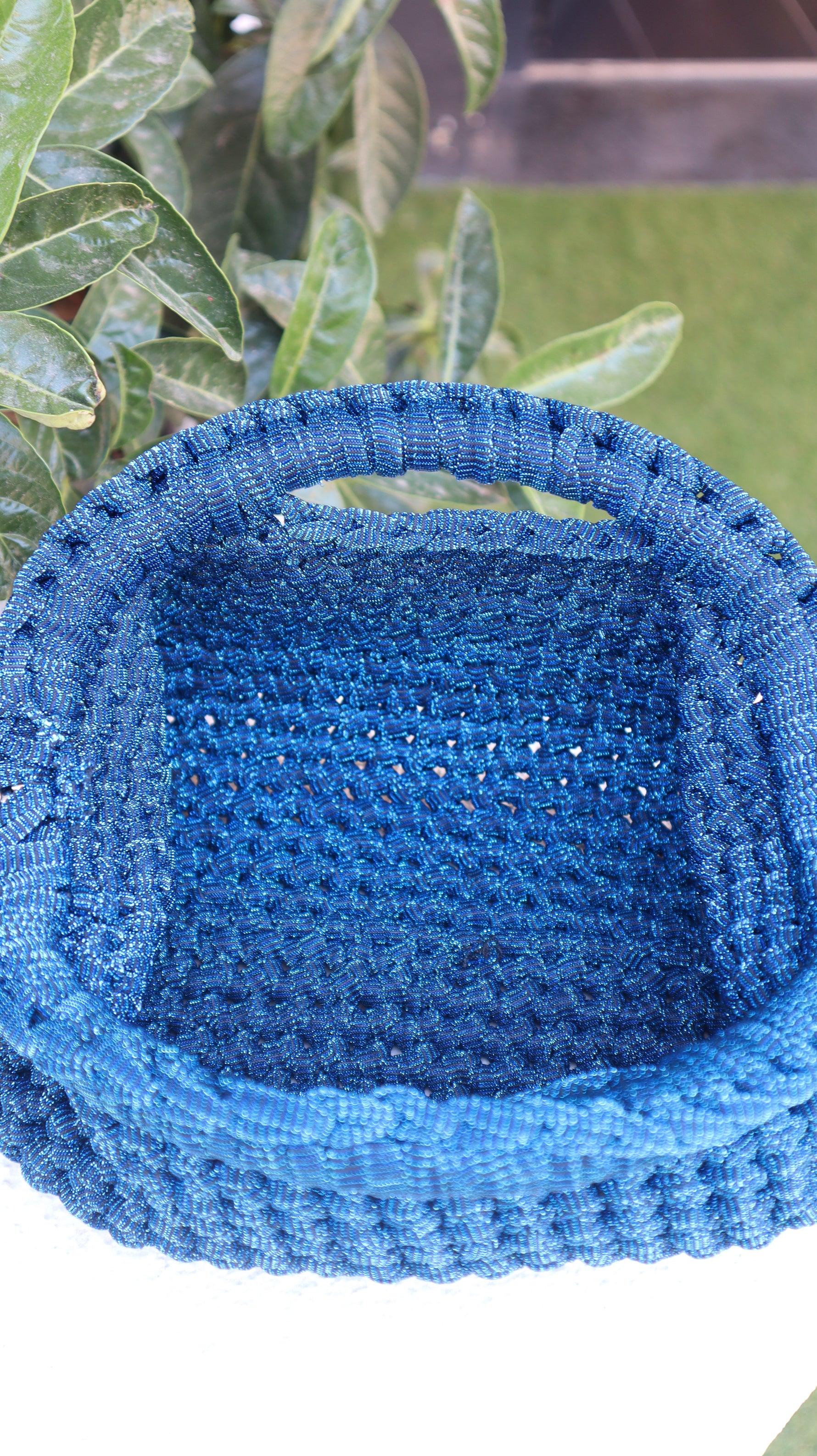 Pochettino blu lurex