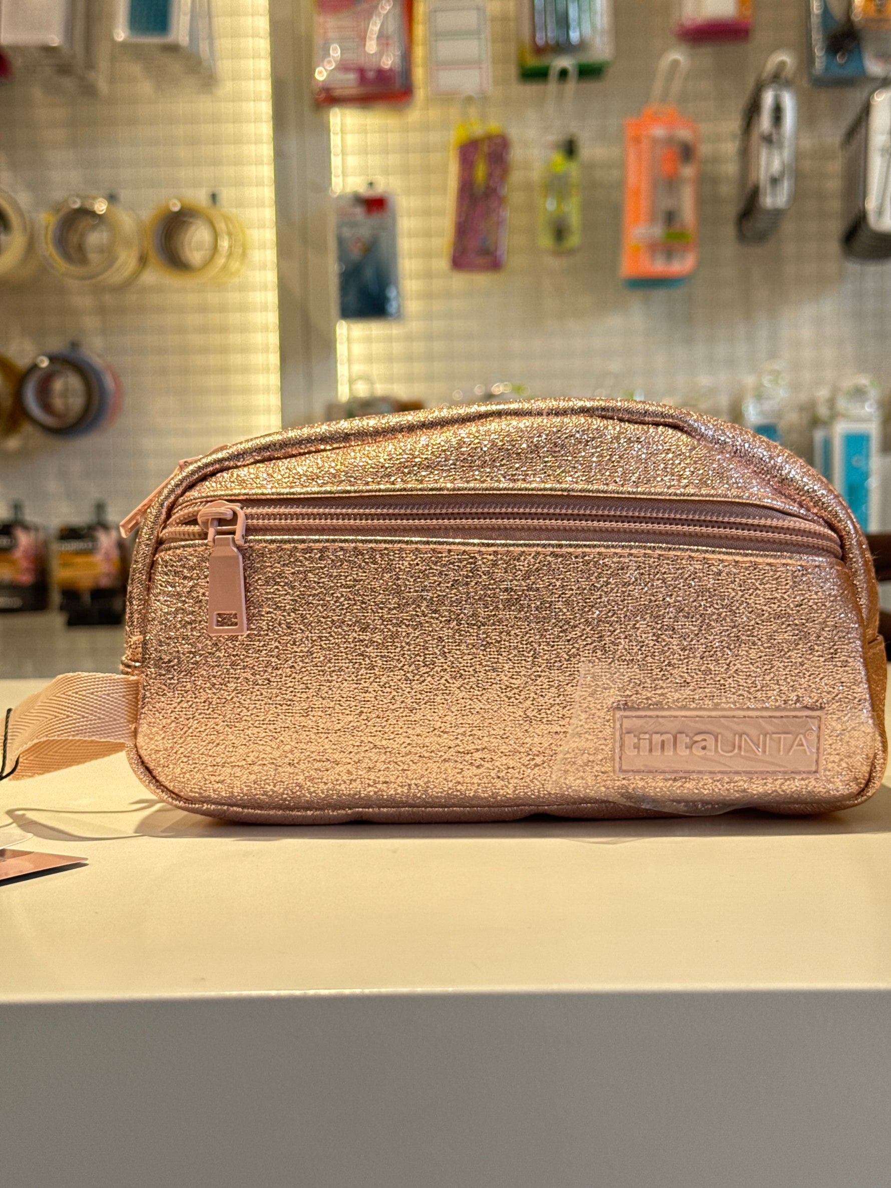 BAULETTO ROUNDED GLAM NERO E ROSA