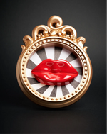 Cornice lips nera-oro