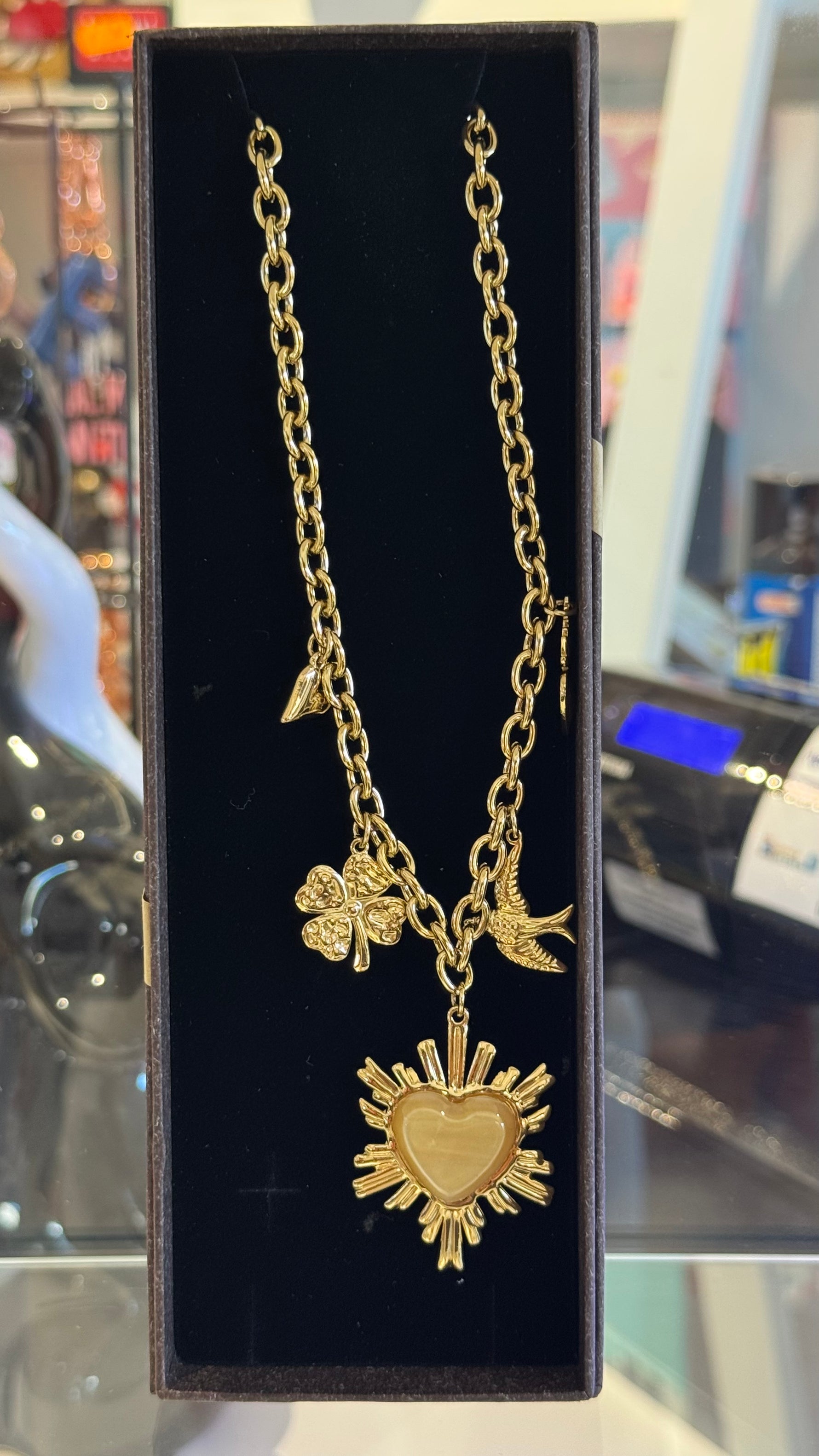 Collana cuore con pietra