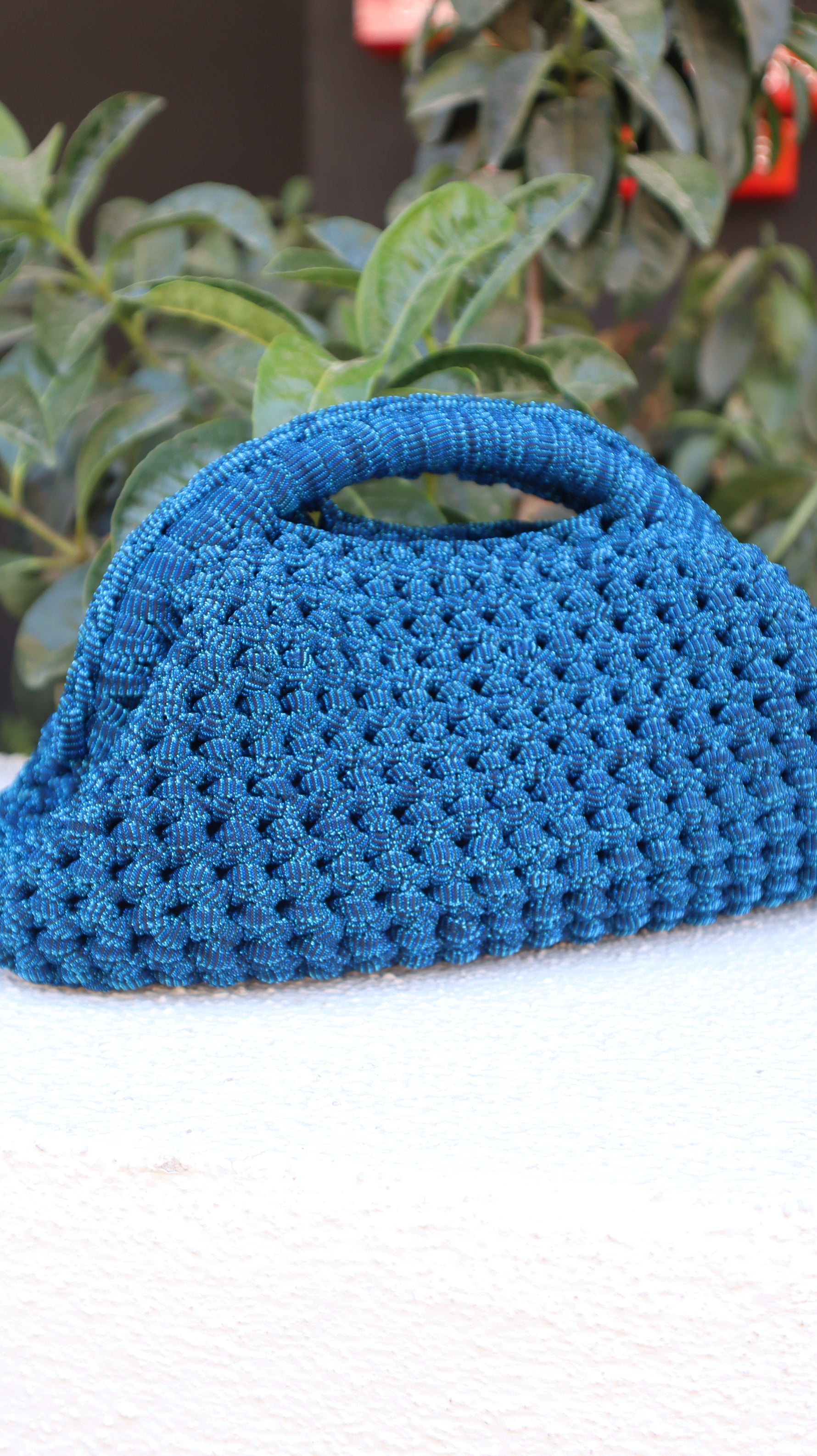 Pochettino blu lurex