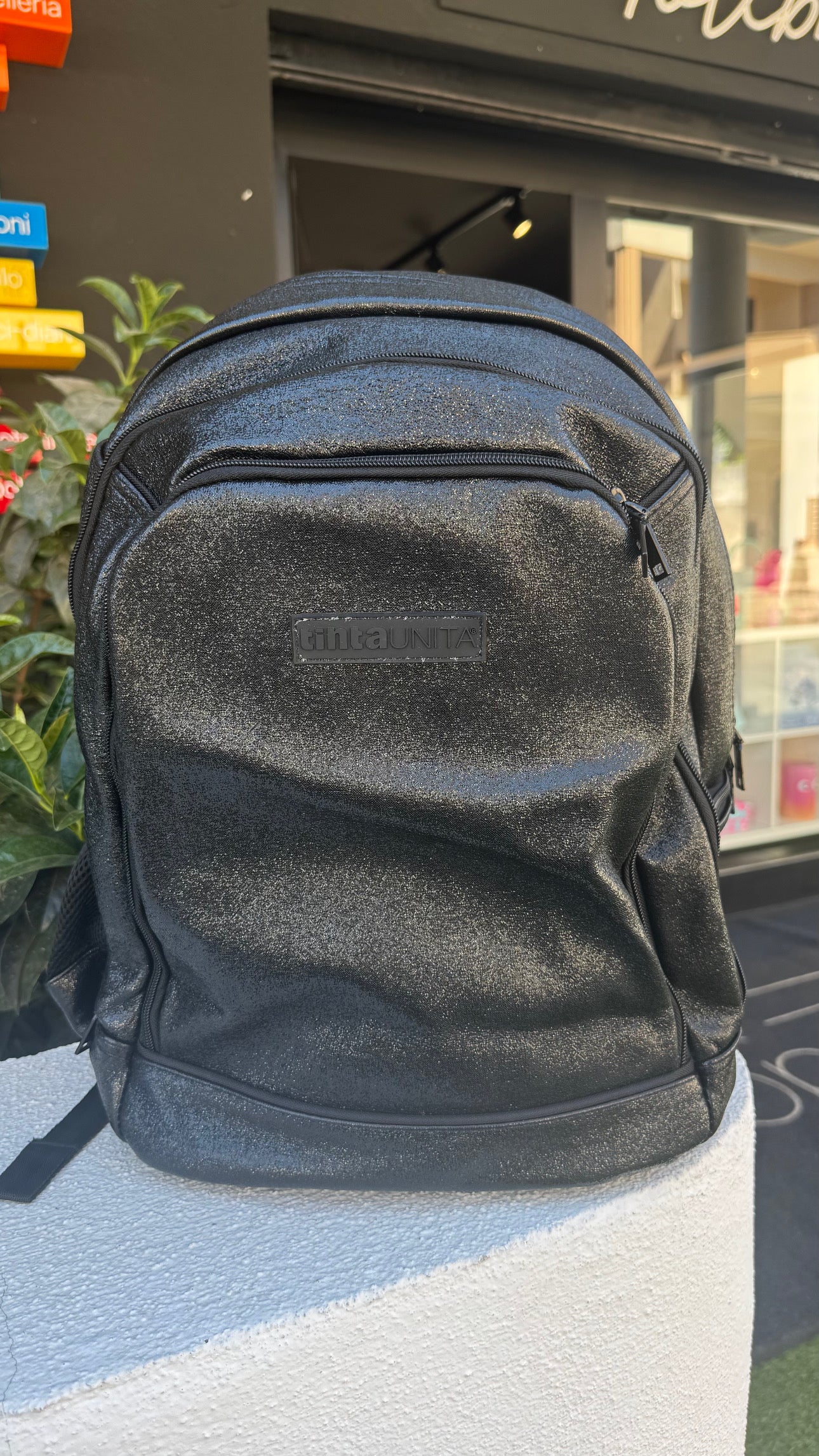 ZAINO GLITTERATO TINTA UNITA  Glamour 2025 3D Glitter Rosa o Nero con Cross System