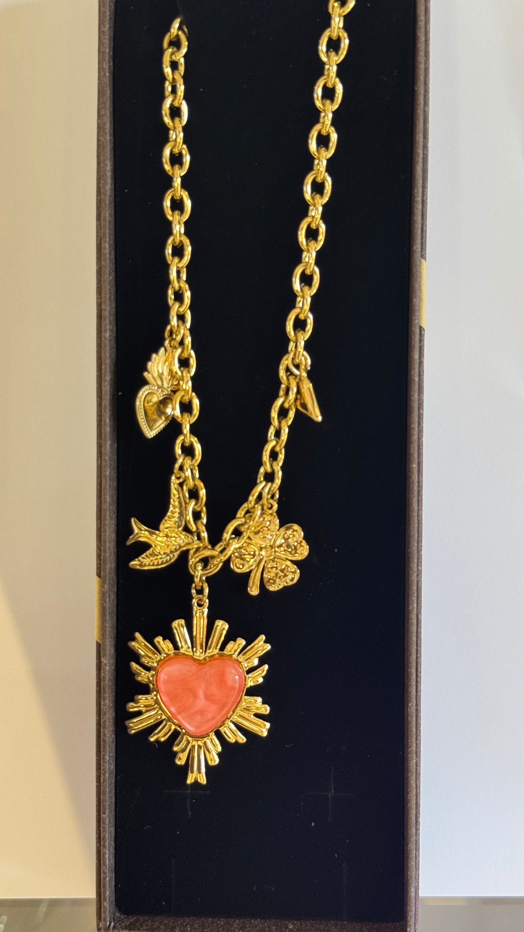 Collana cuore con pietra