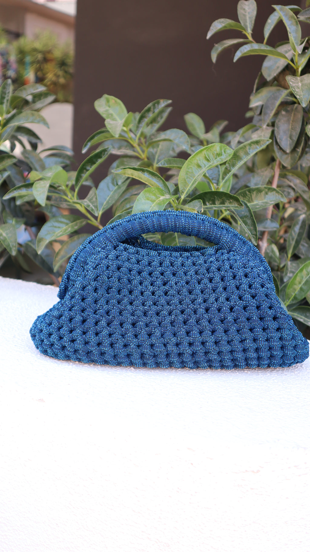 Pochettino blu lurex