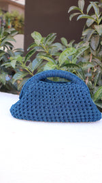 Pochettino blu lurex