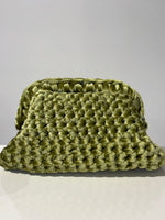 Borsa Crochet Matcha in velluto