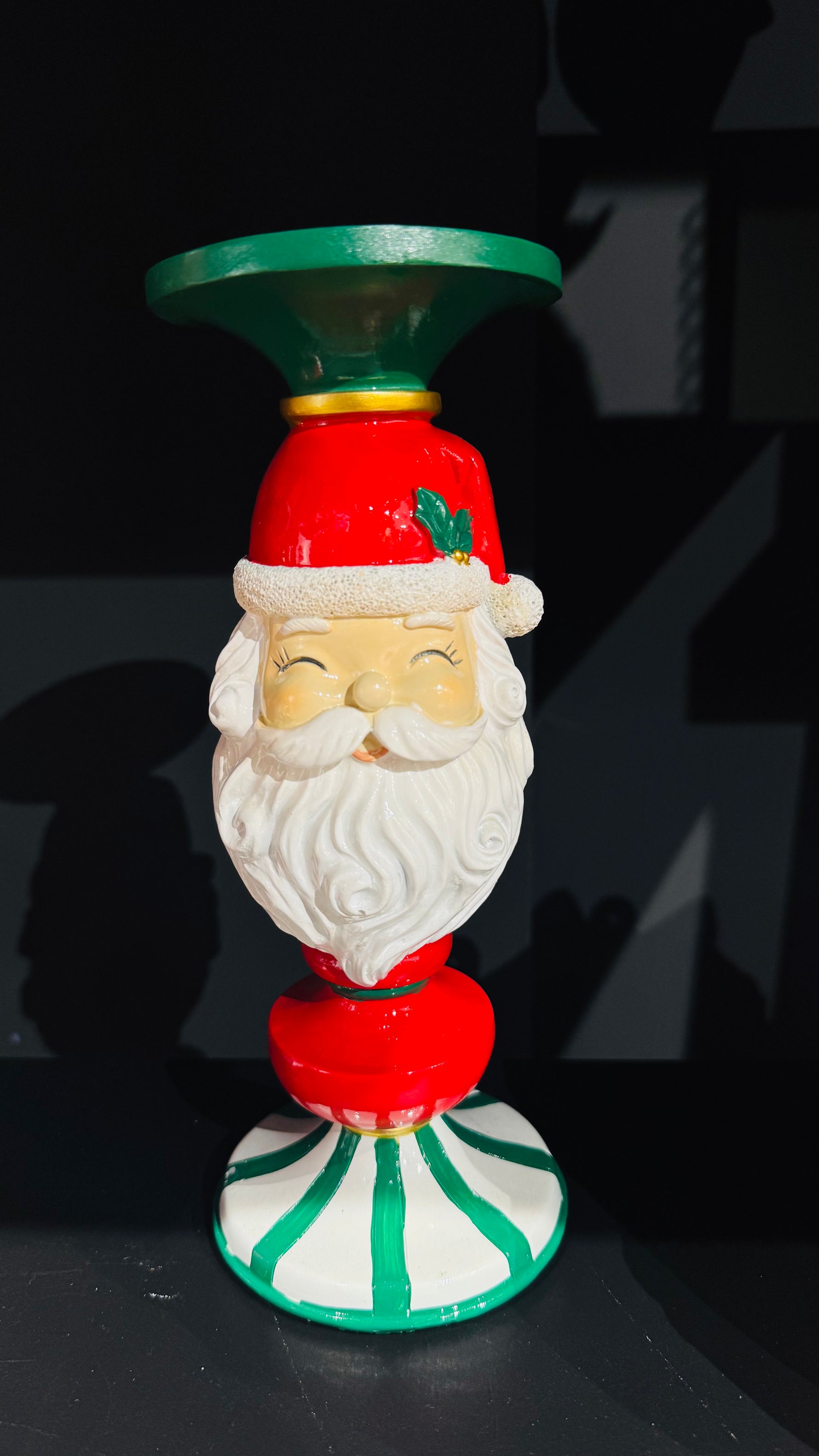 Porta candela Babbo Natale