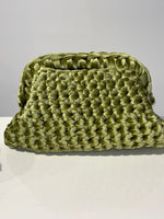 Borsa Crochet Matcha in velluto
