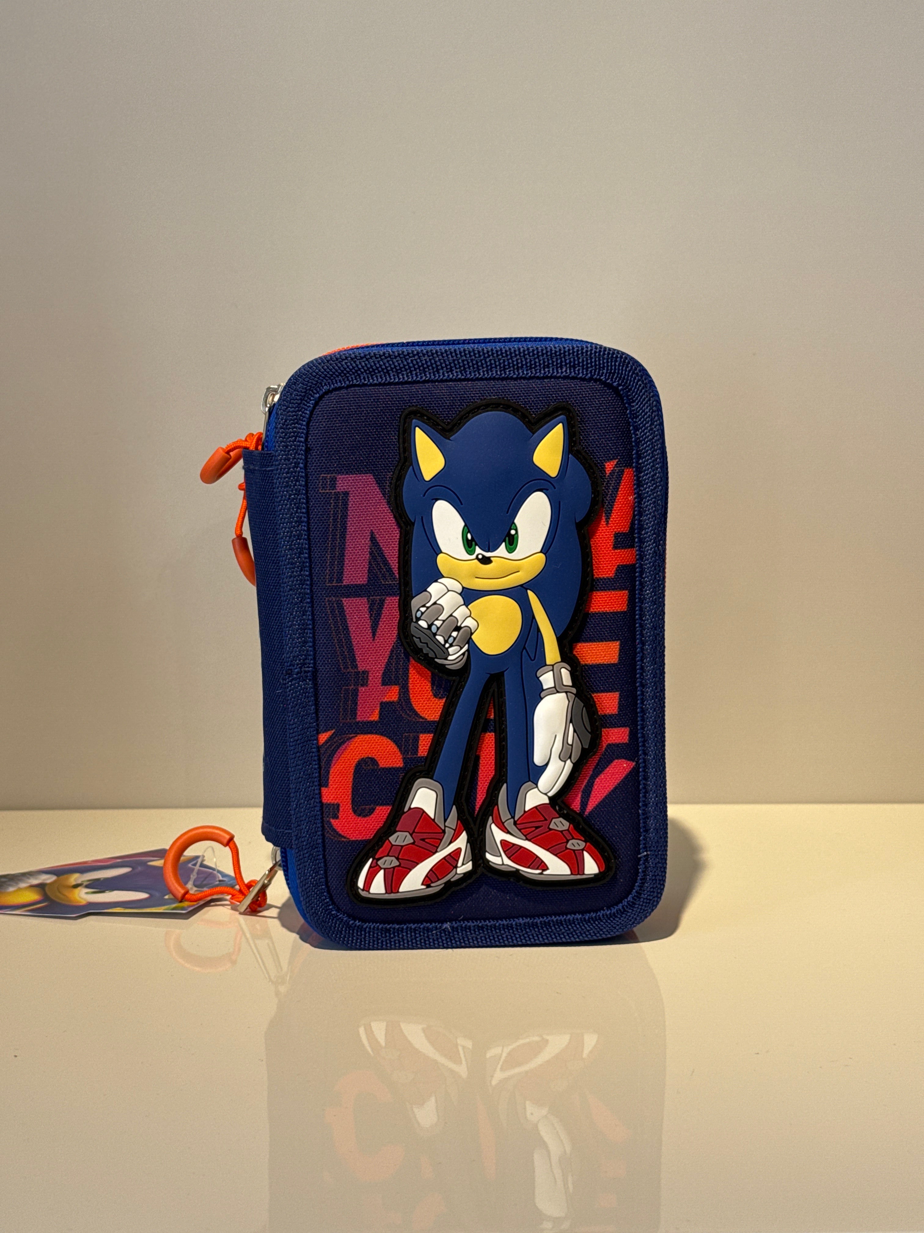 Astuccio 3 zip Sonic