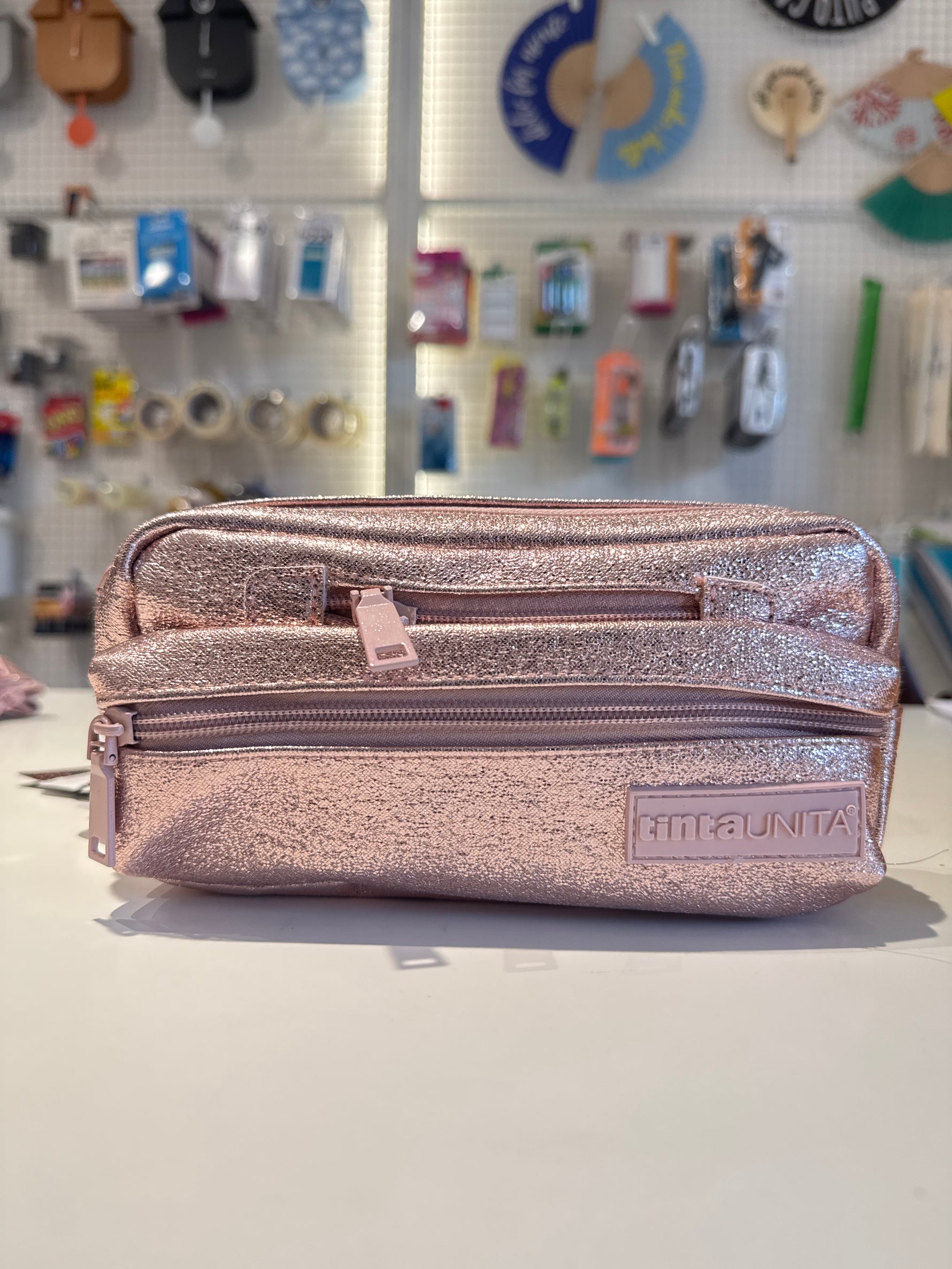 BUSTINA 3 zip glam Rosa e Nero