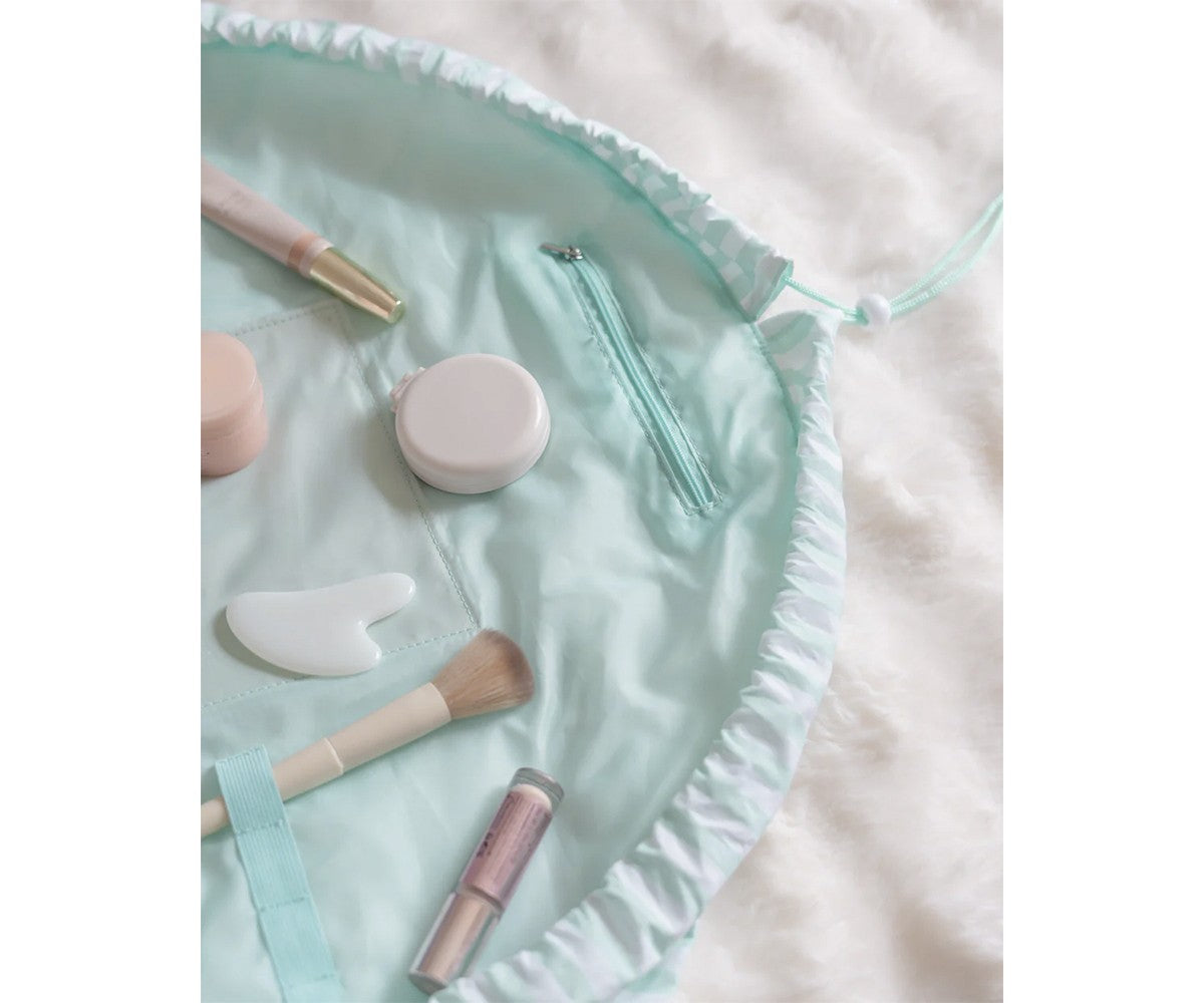 Beauty case righe verdi