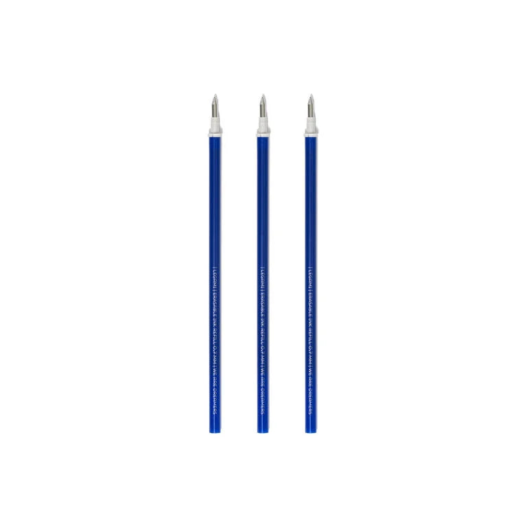 Set di 3 Refill per Penna Gel Cancellabile - Inchiostro Blu - Erasable Pen