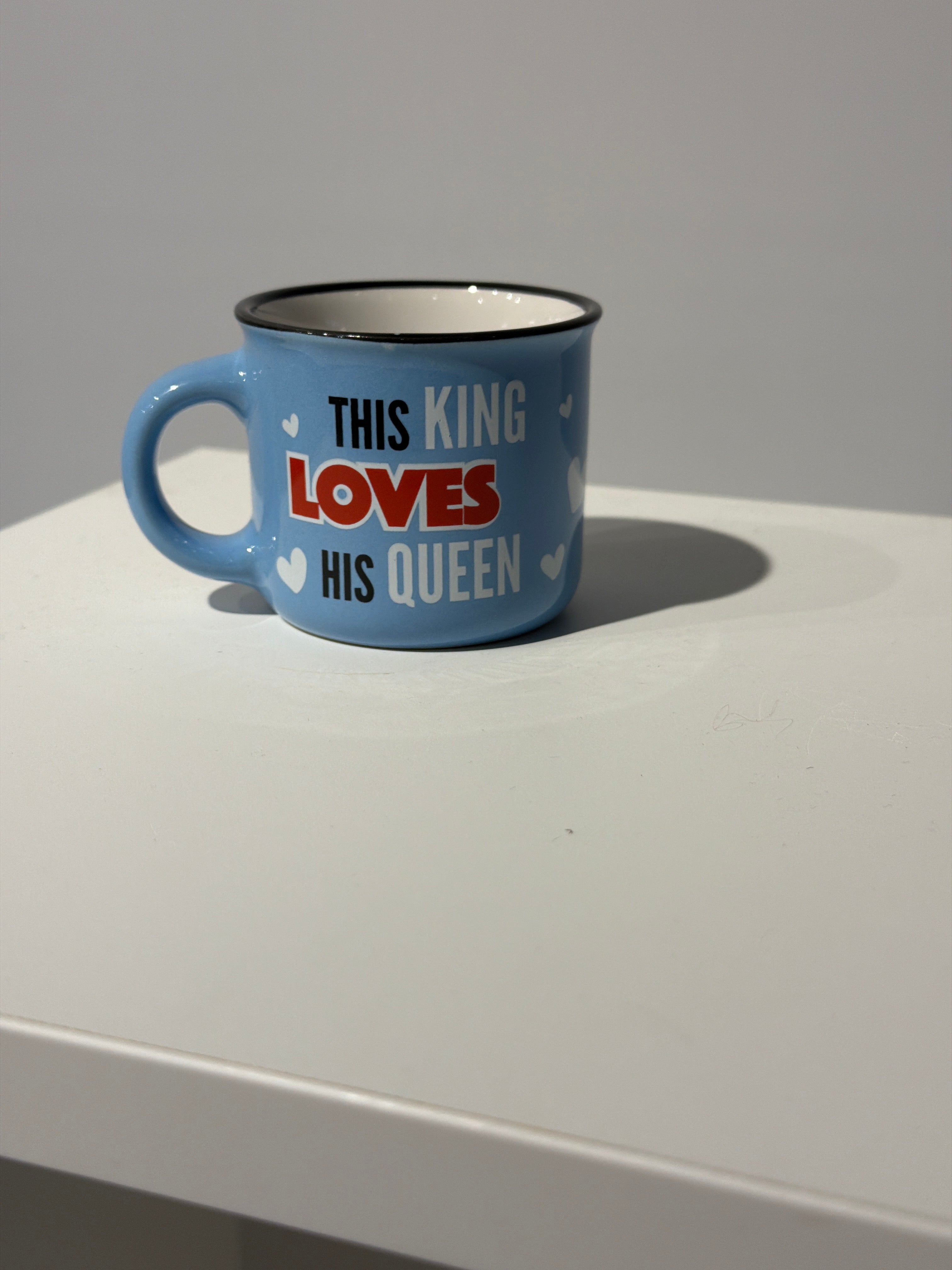 Tazzina “This king loves her queen”