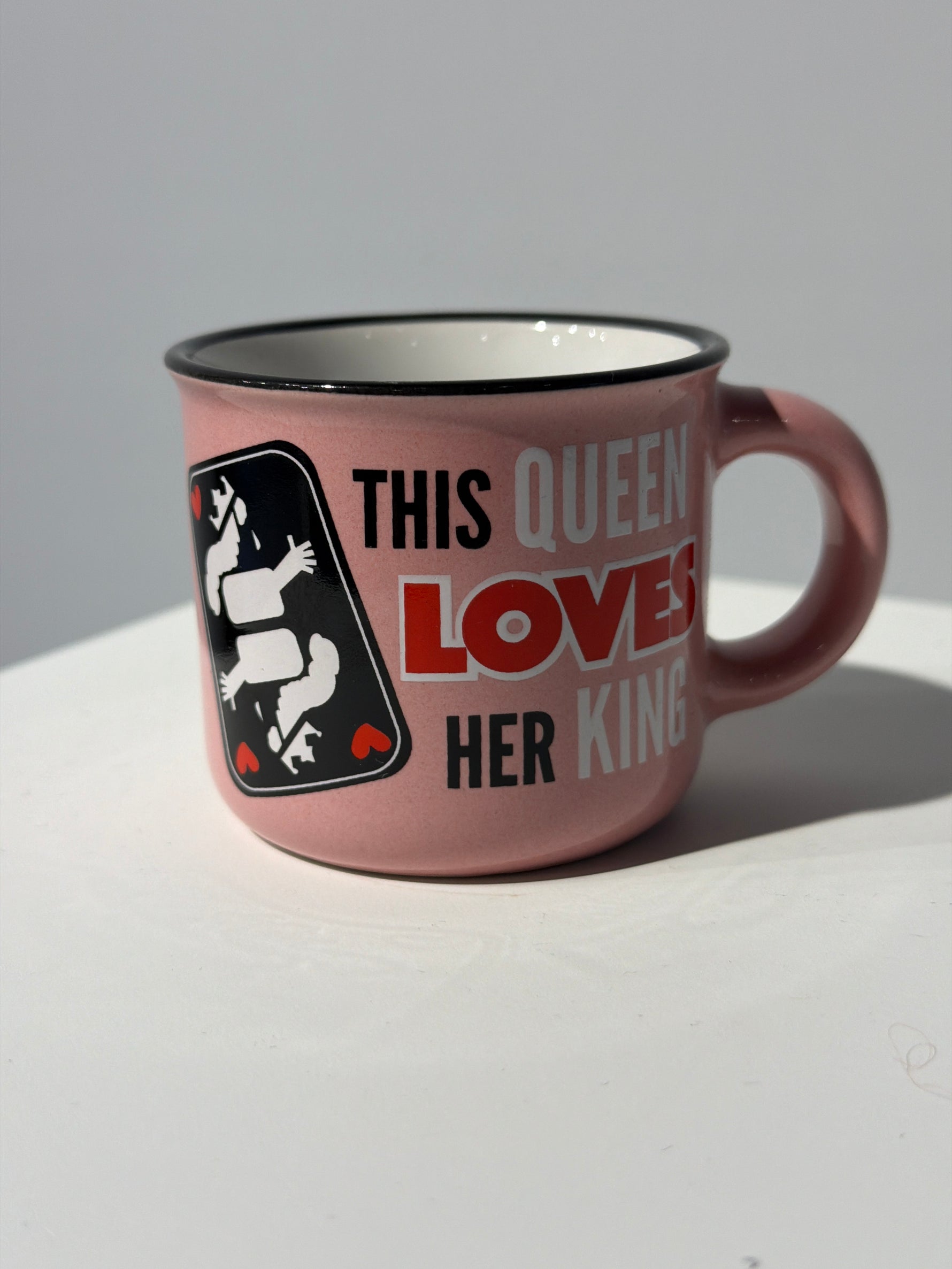Tazzina “This queen loves her king”