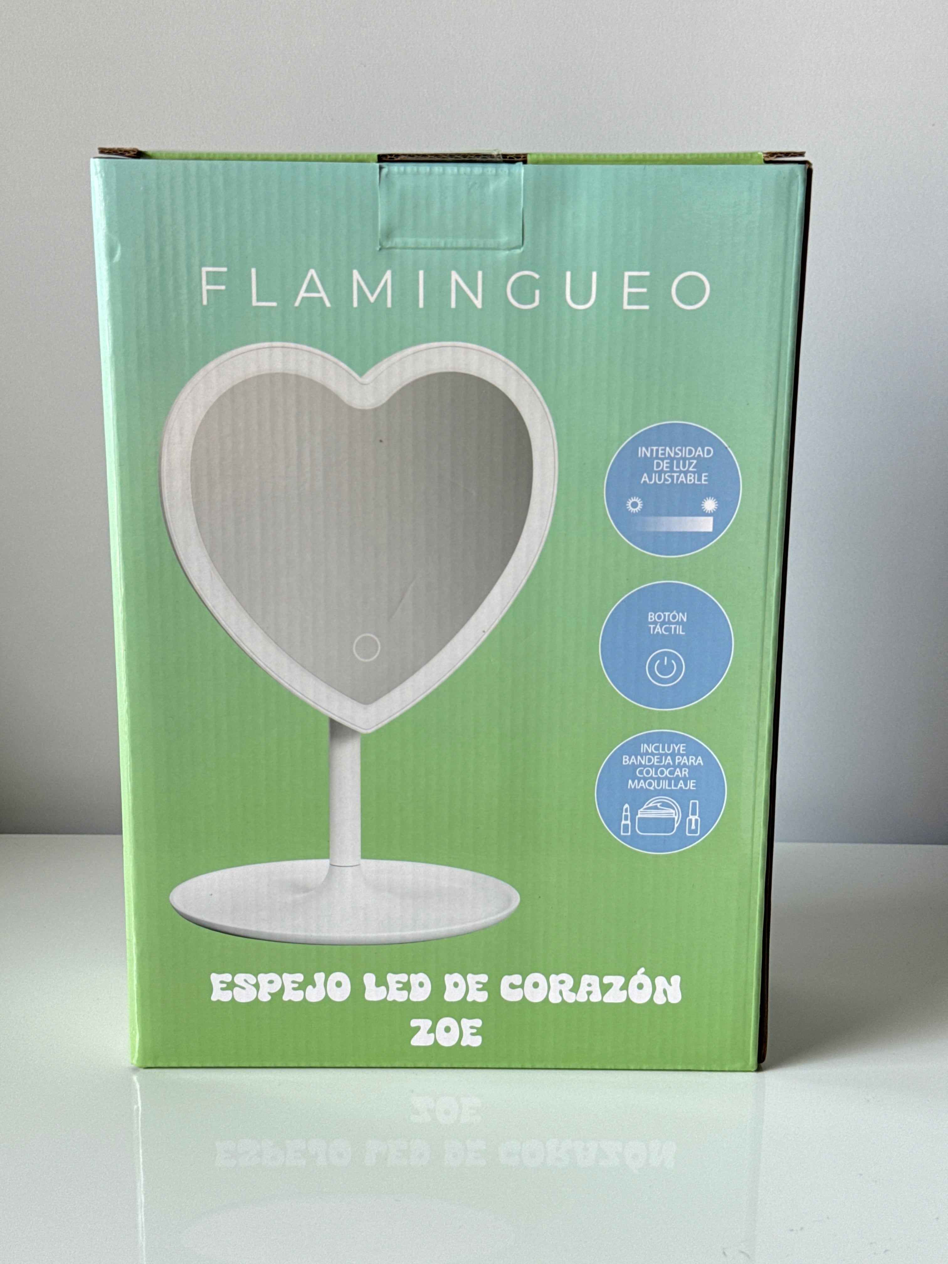 SPECCHIO CON LUCE E BASE PORTA GIOIE