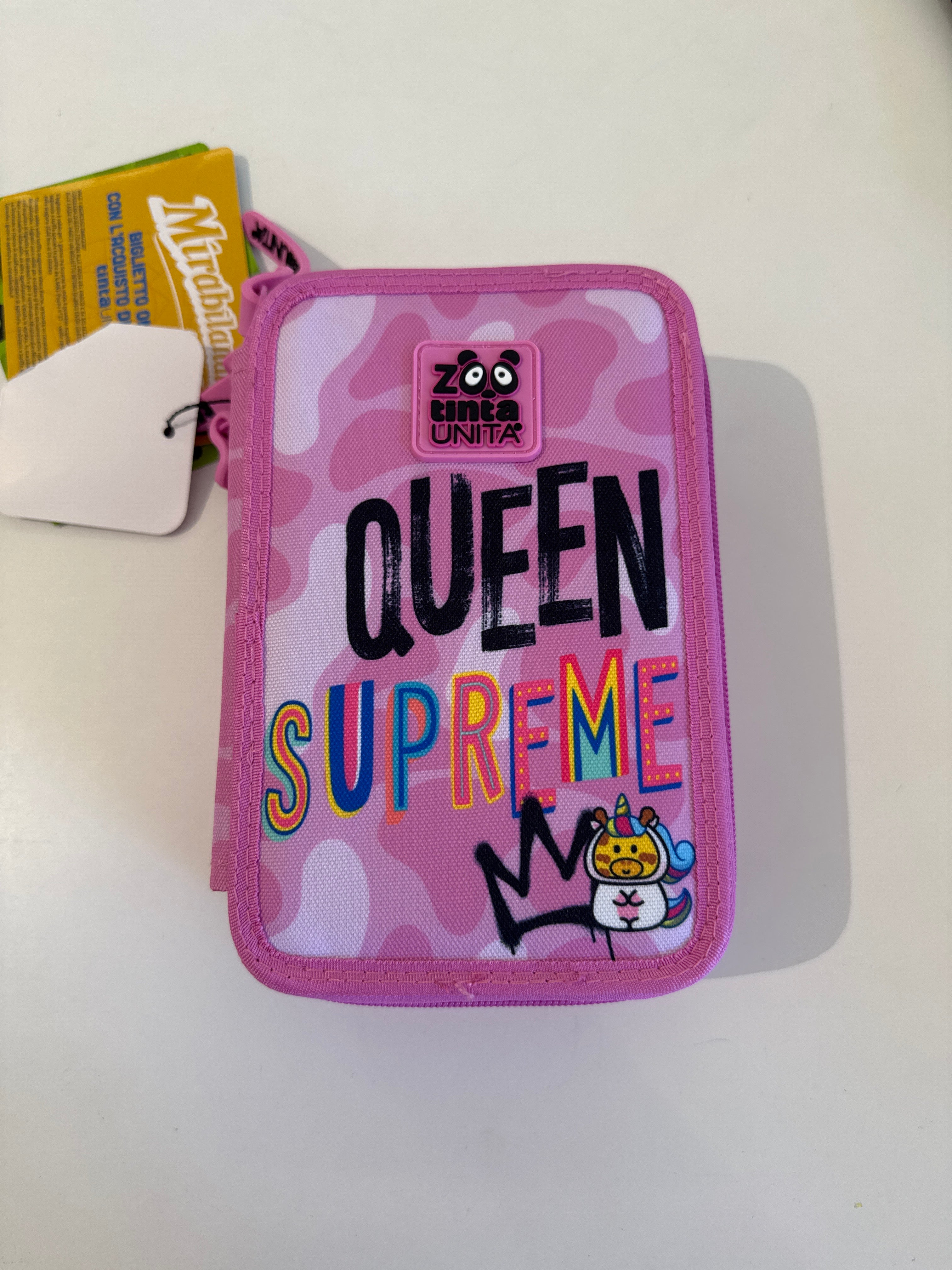 Astuccio 3 zip tinta unita zoo