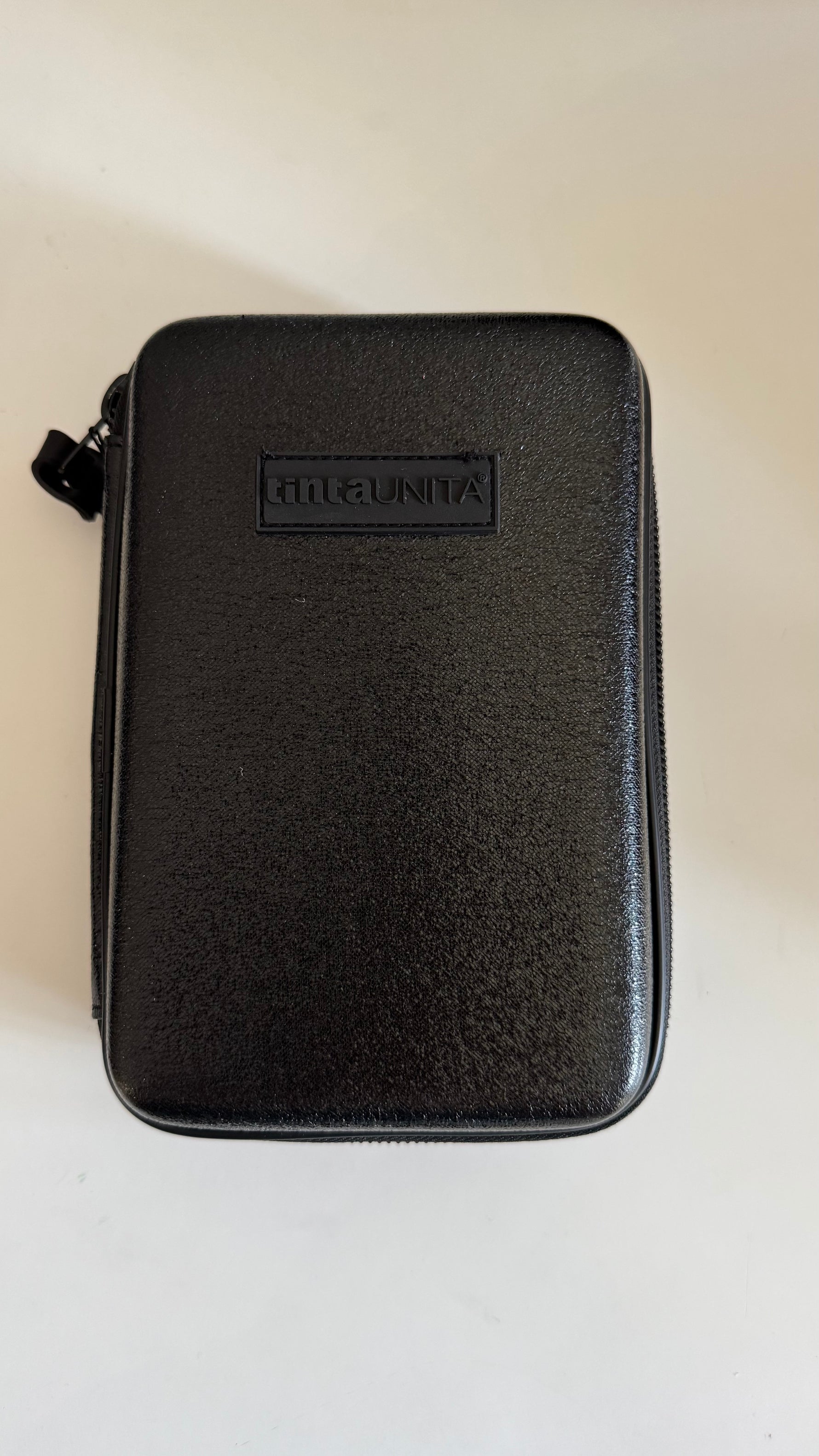 Astuccio One time tinta unita glitter black and pink