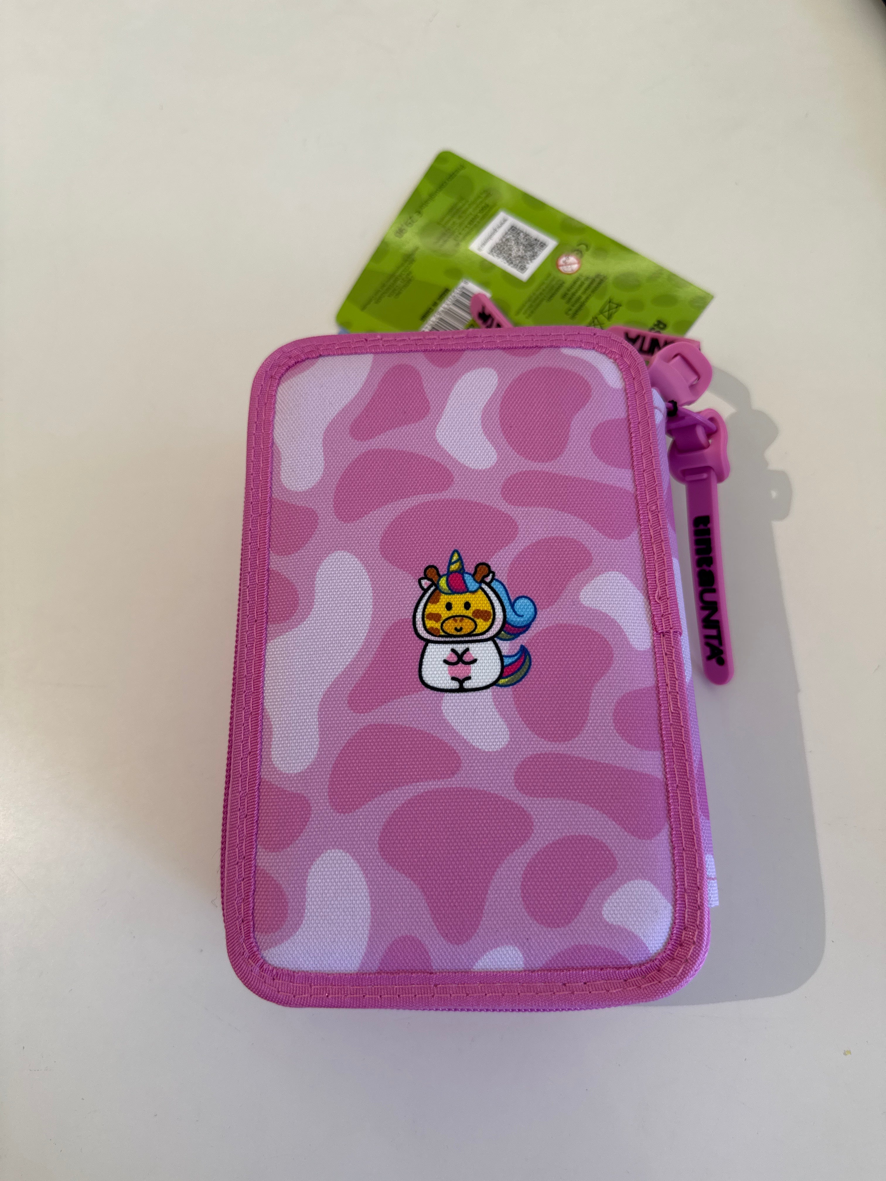 Astuccio 3 zip tinta unita zoo