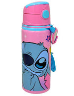 Disney Stitch - Borraccia in alluminio con cannuccia per bambini, 600ml
