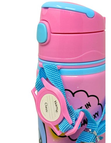 Disney Stitch - Borraccia in alluminio con cannuccia per bambini, 600ml