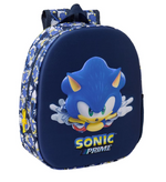 Zaino Sonic Prime 33cm - Zainetto Asilo e Tempo Libero con Porta-Borraccia