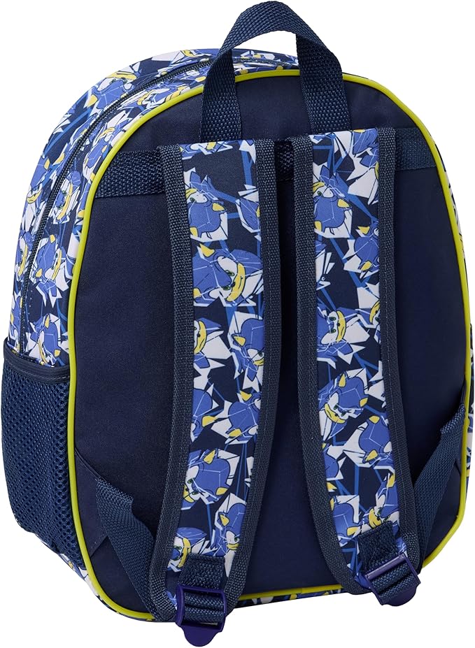 Zaino Sonic Prime 33cm - Zainetto Asilo e Tempo Libero con Porta-Borraccia