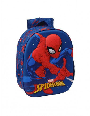 SUPERMAN ZAINO ASILO CON FIGURA 3D CON LUCI LED