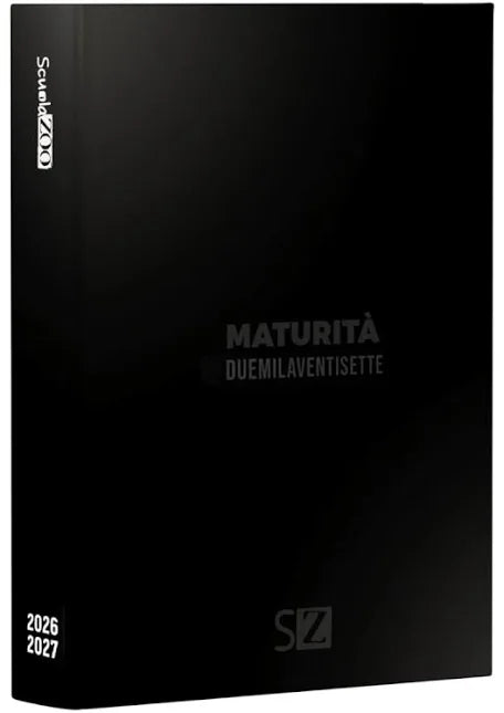 Diario scuola zoo maturando 12 mesi 2026-2027 - formato 11x15cm total black