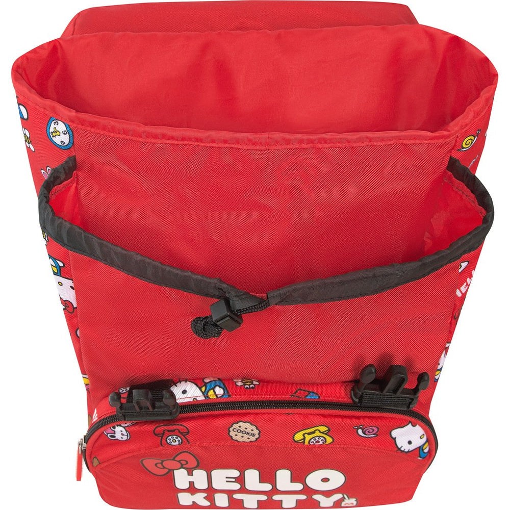 Zaino organizzato Hello kitty Rosso