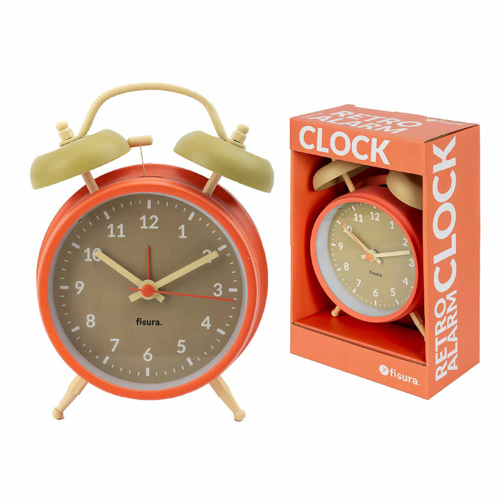 Sveglia Retro Beige & Arancione