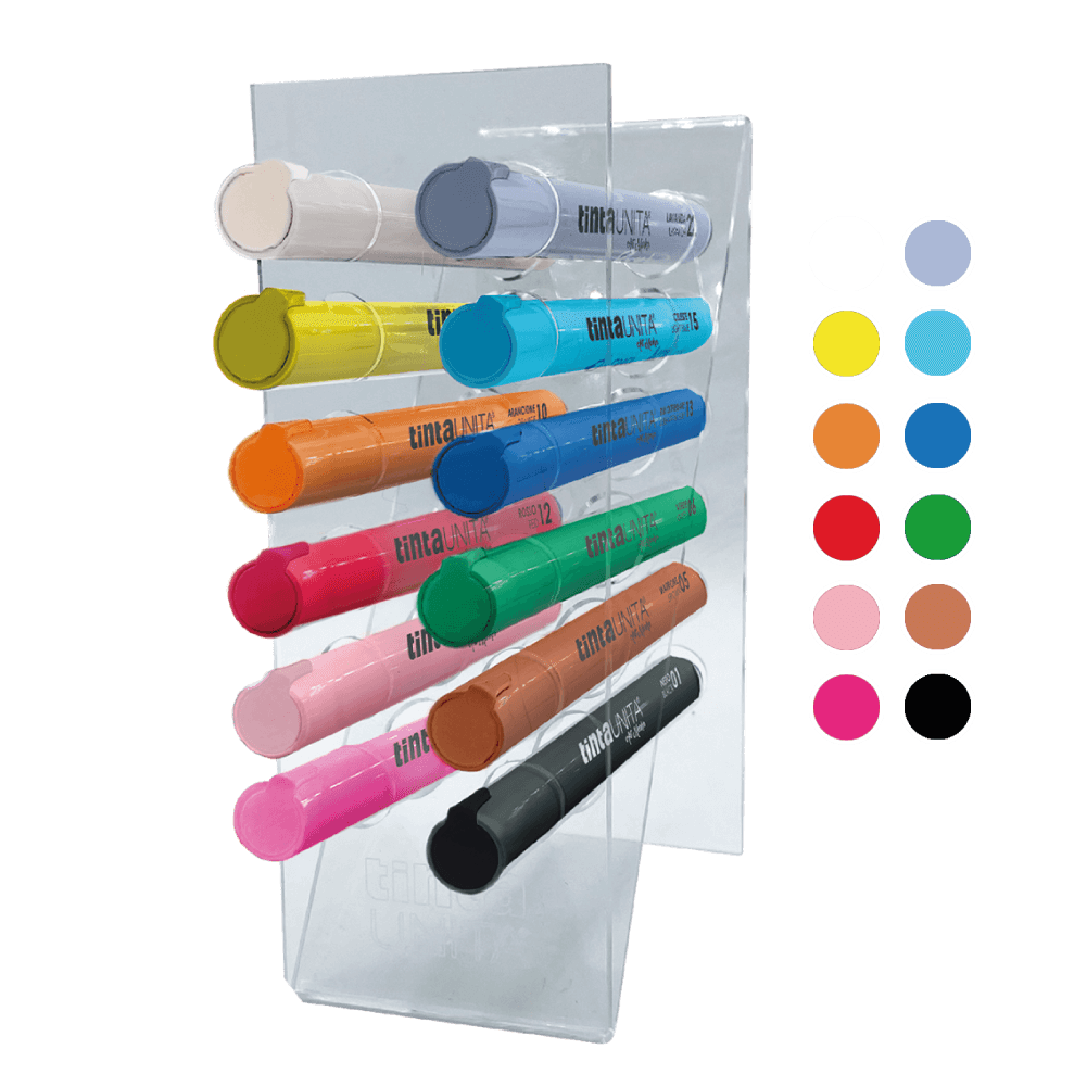 Basetta di 12 colori  in acrilico