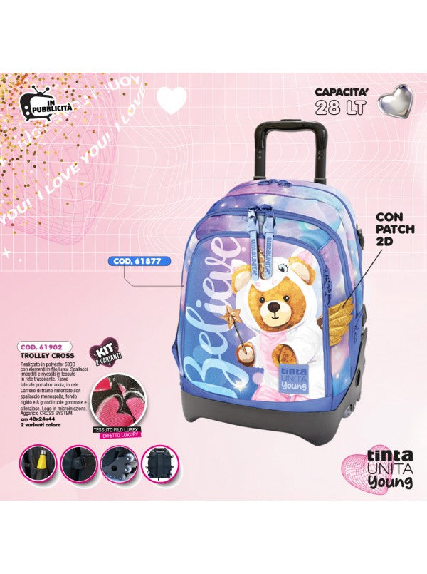 Zaino Trolley Dream Believe TINTA UNITA