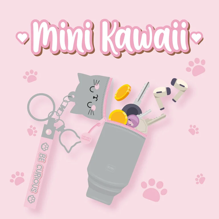 Portamonete con Portachiavi Kitty  - Mini Kawaii