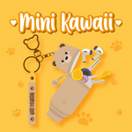 Portamonete con Portachiavi Teddy Bear - Mini Kawaii
