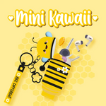 Portamonete con Portachiavi Bee  - Mini Kawaii
