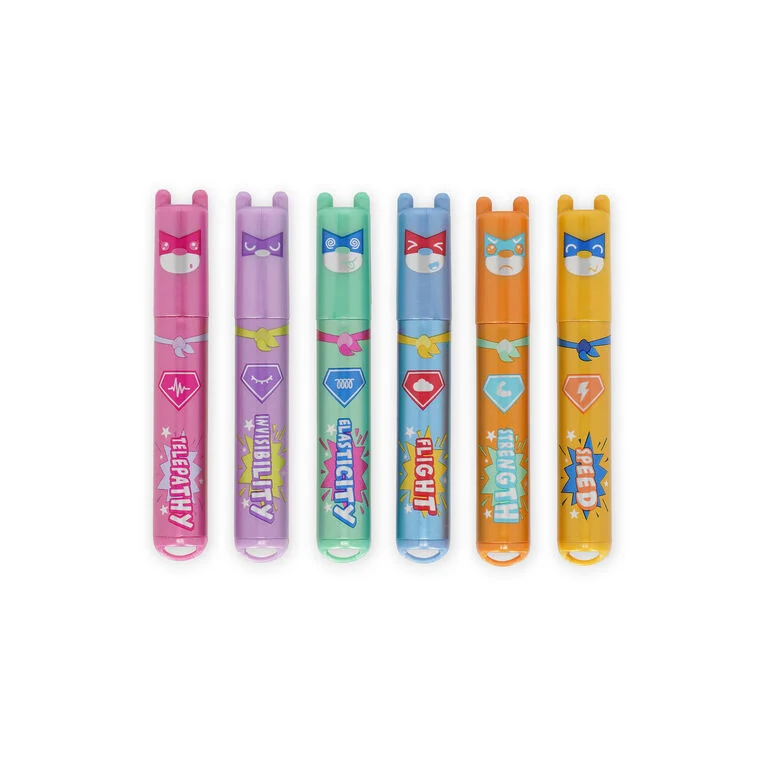 Set di 6 Mini Evidenziatori - Teddy's Superpower