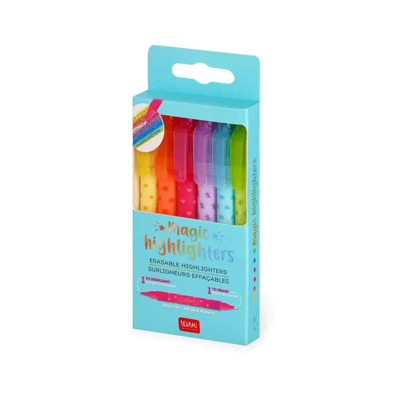 Set di 6 Evidenziatori Cancellabili - Magic Highlighters