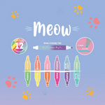 Set di 6 Evidenziatori Doppia Punta Kitty - Meow