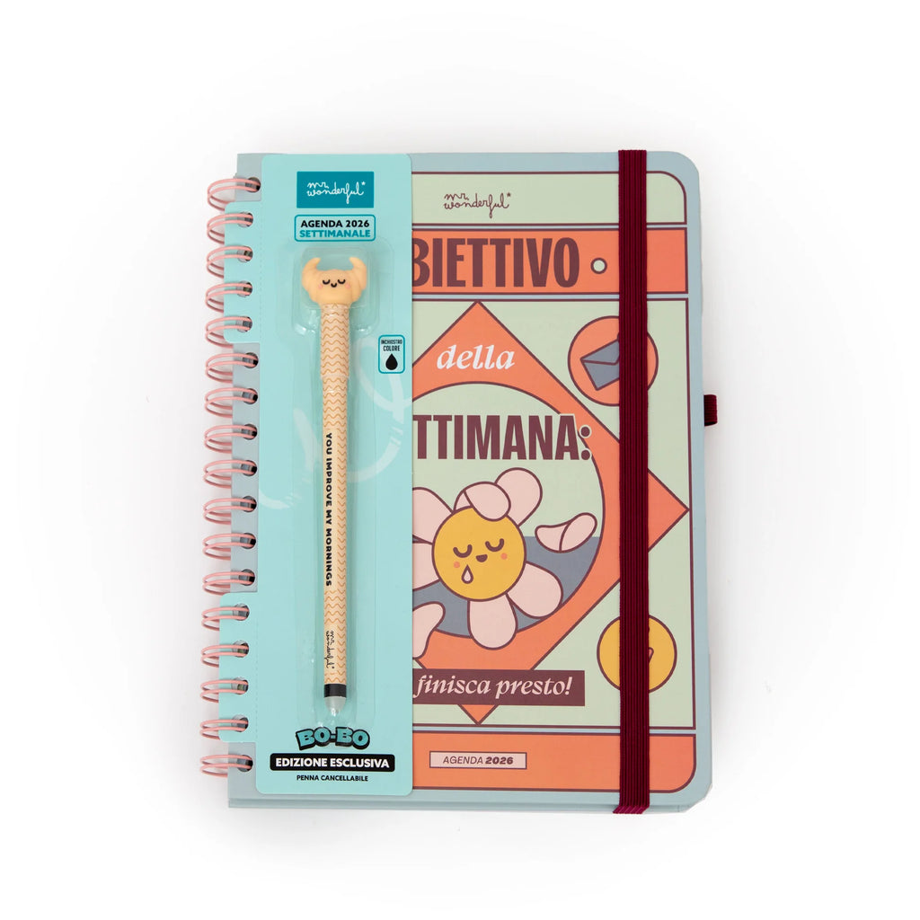 Agenda Wonder 2026 Settimanale - Obiettivo della settimana: che finisca presto!