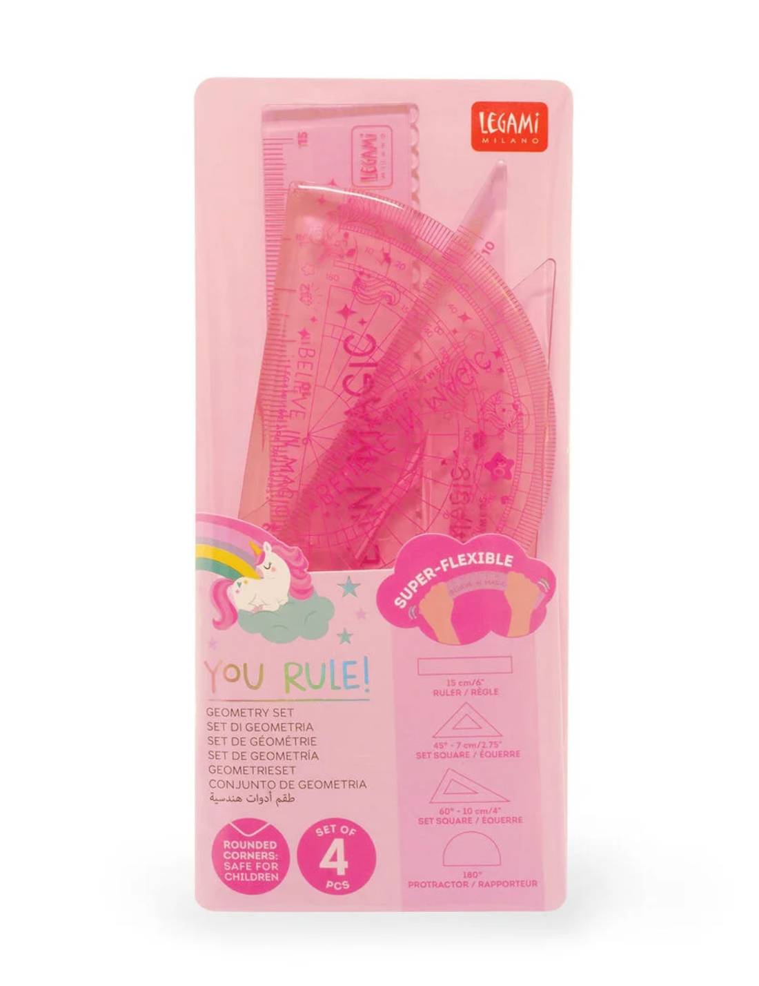 Set Di Geometria Unicorn You Rule Legami