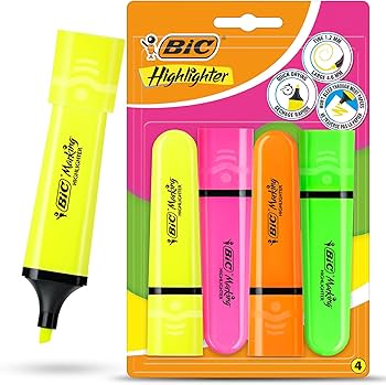 Confezione da 4 Evidenziatori BIC