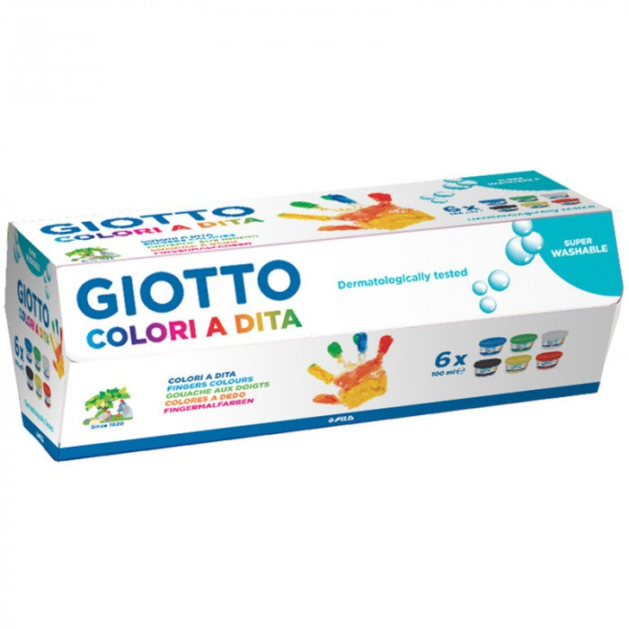 Colori a dita – Giotto – Confezione da 6 barattoli