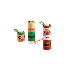 Tubetto con 12 pastelli Natalizi