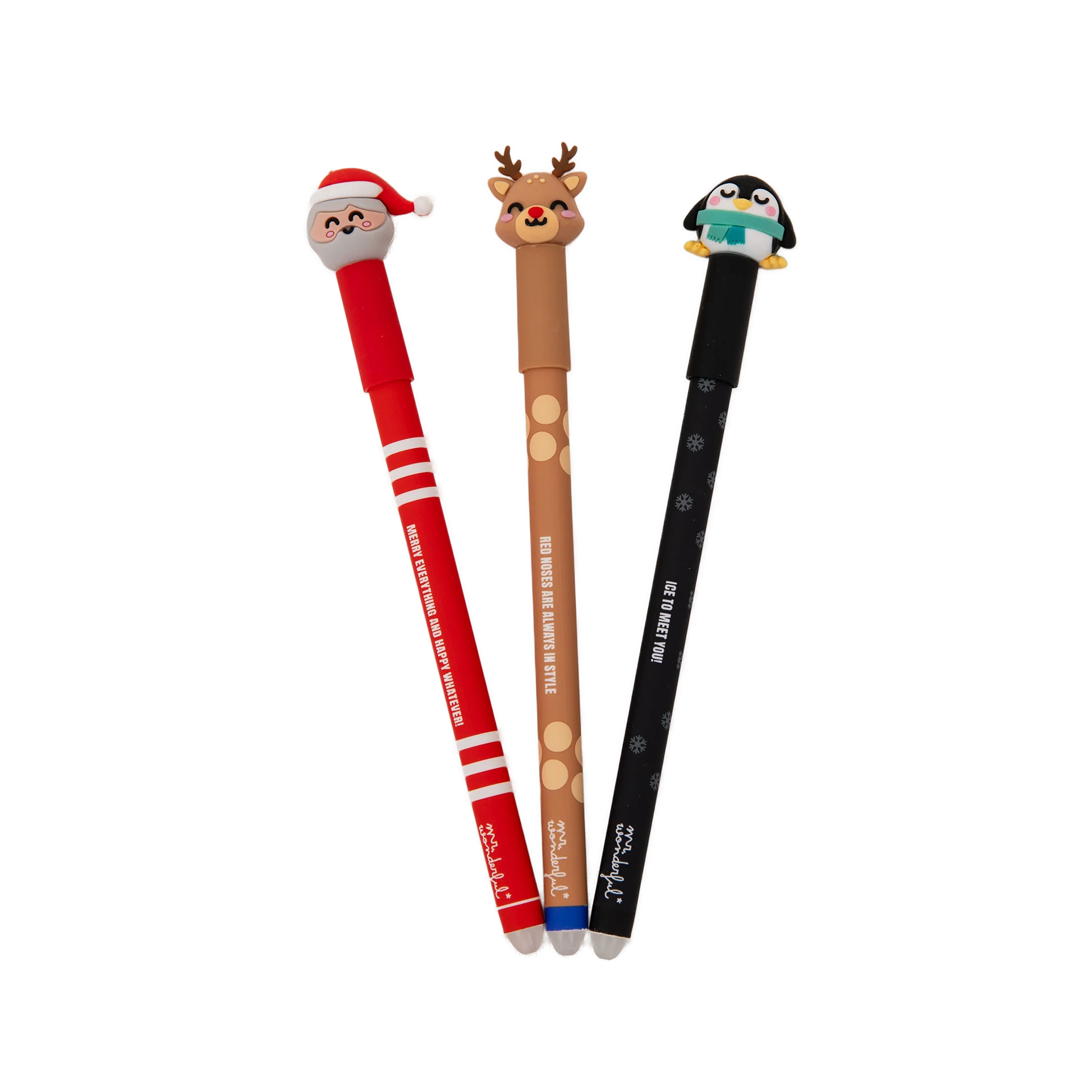Set di 3 penne cancellabili Bobo Natale