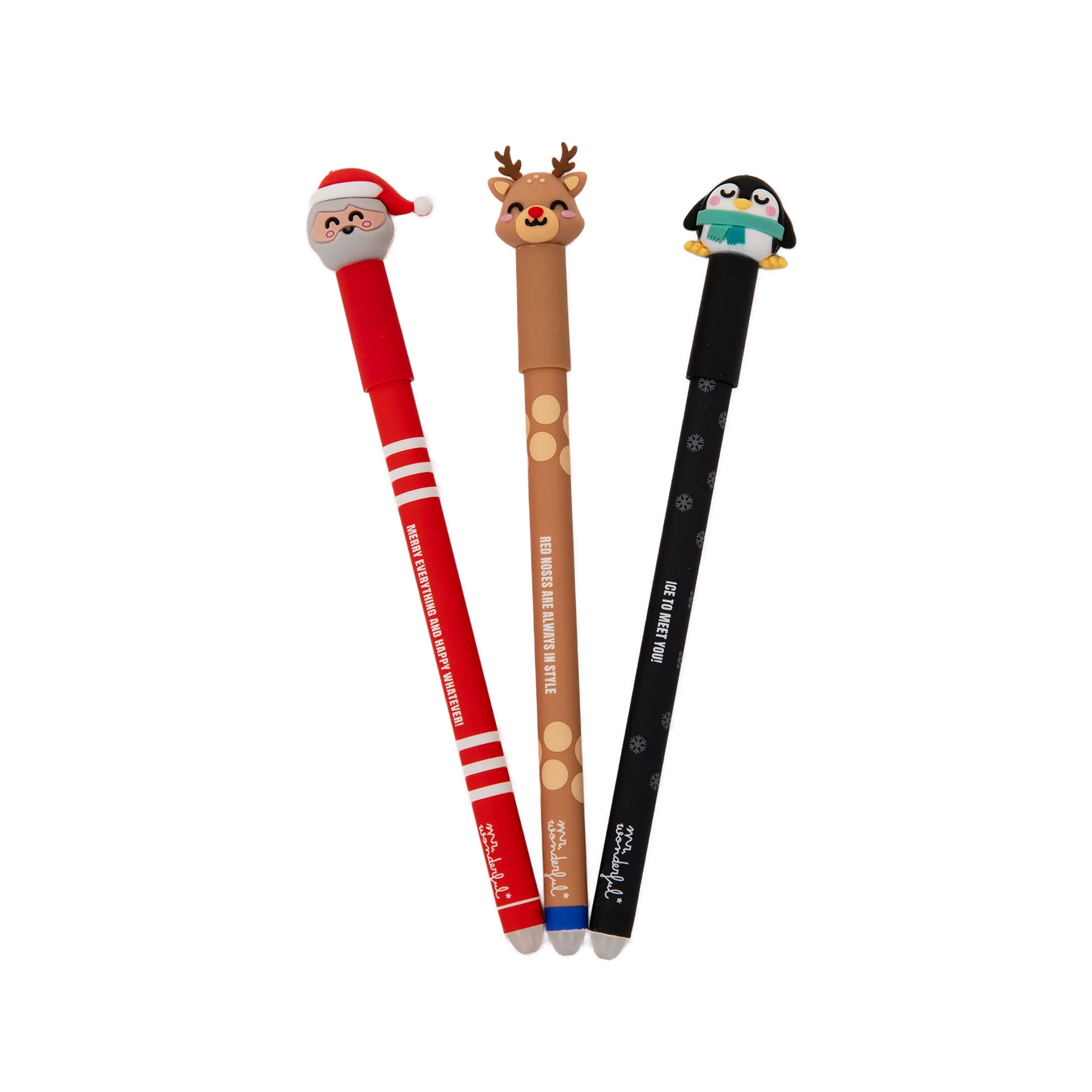 Set di 3 penne cancellabili Bobo Natale