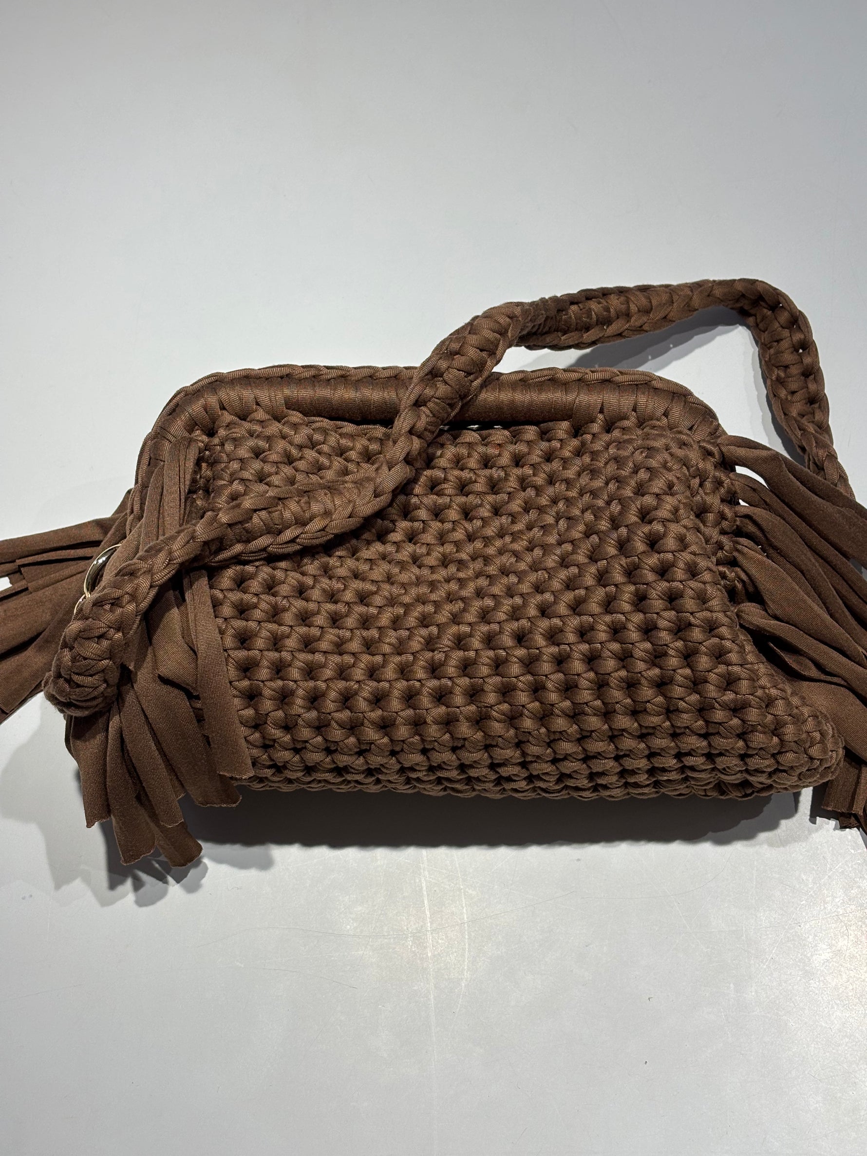 Borsa Crochet Medusa marrone