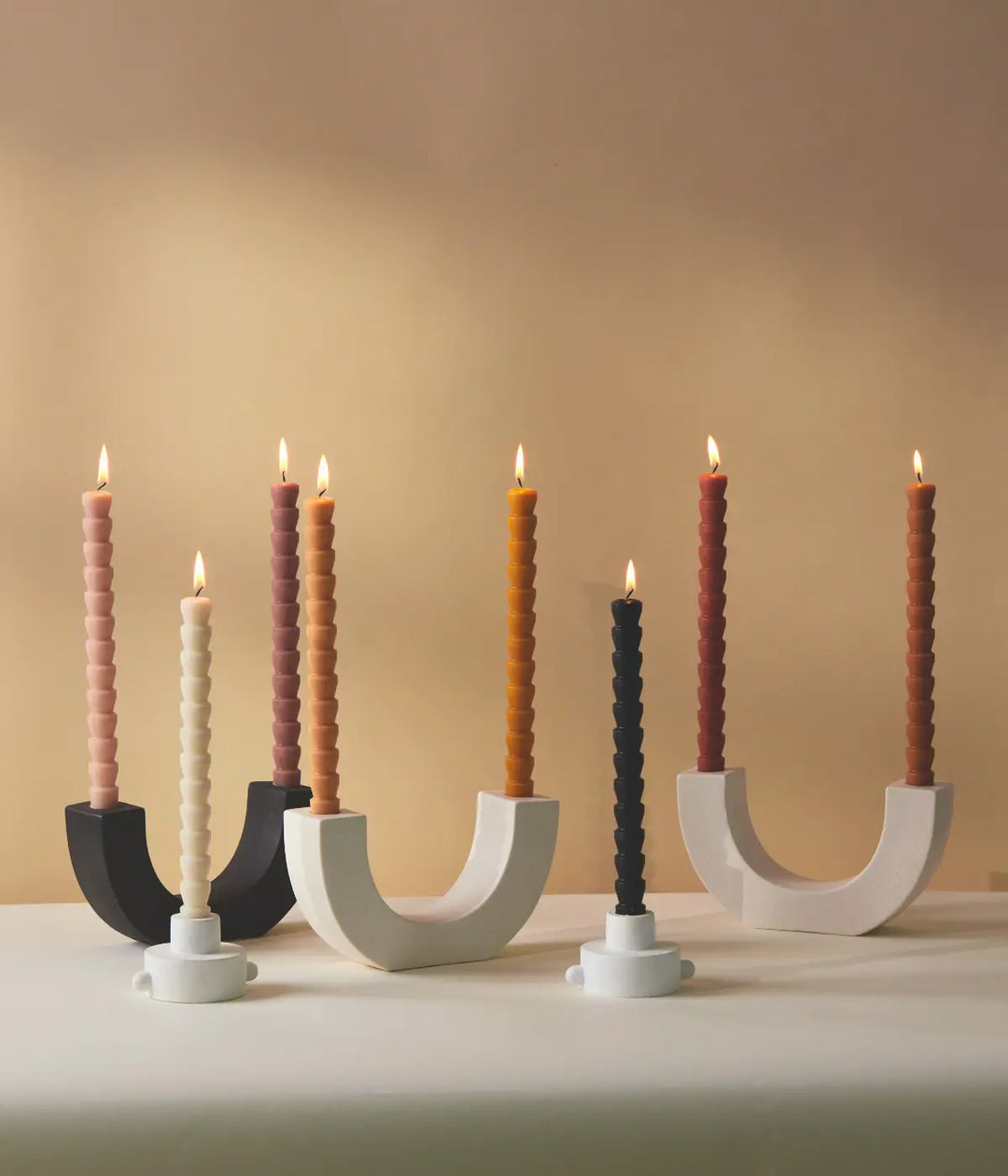 Set da Quattro Candele Lunghe Taper - H 24,3 cm