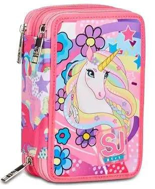 ASTUCCIO SCUOLA ATTREZZATO 3 ZIP SJ GANG SEVEN® - UNIBRAID