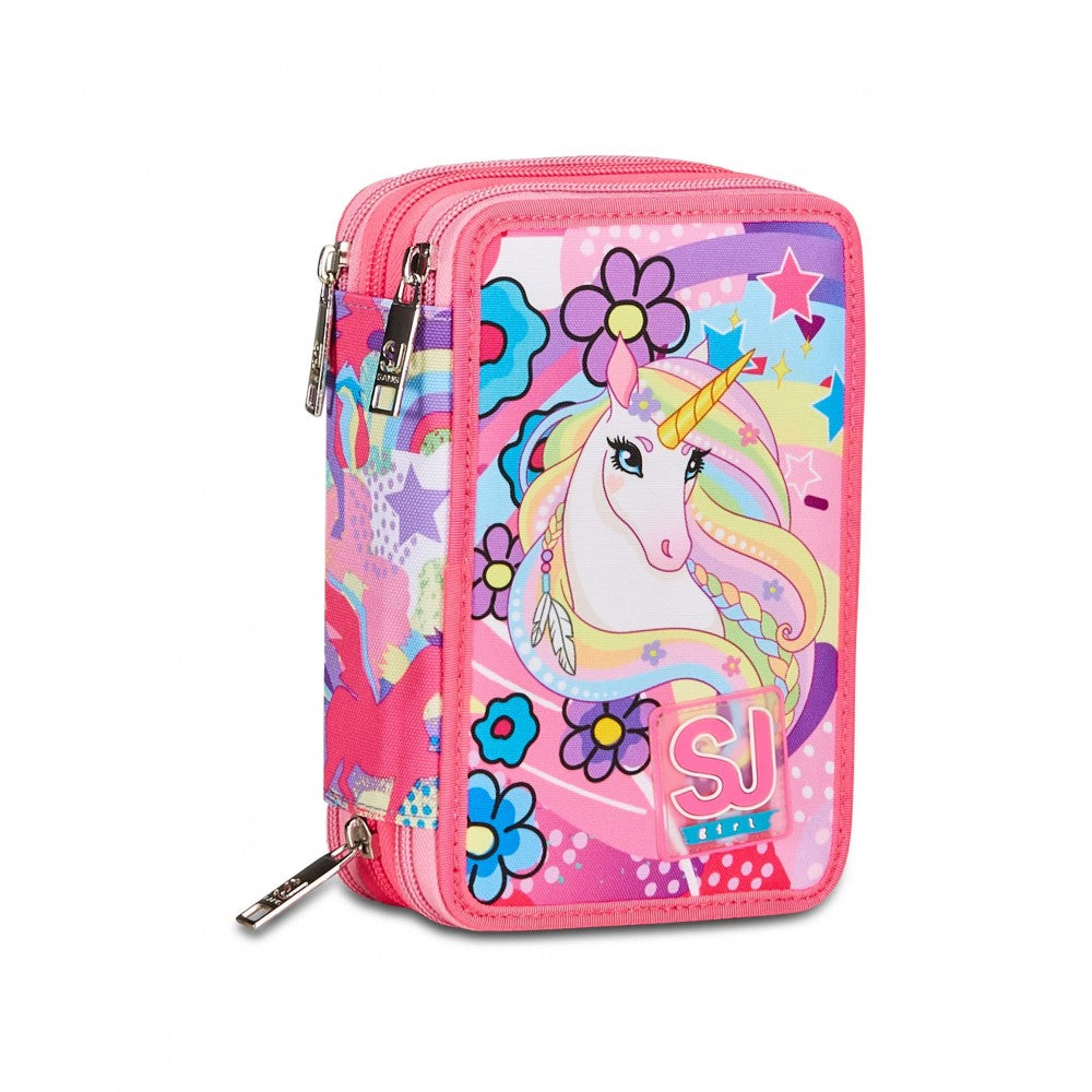 ASTUCCIO SCUOLA ATTREZZATO 3 ZIP SJ GANG SEVEN® - UNIBRAID